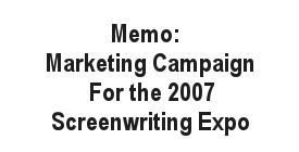ad campaign for 2007 screenwriting expo