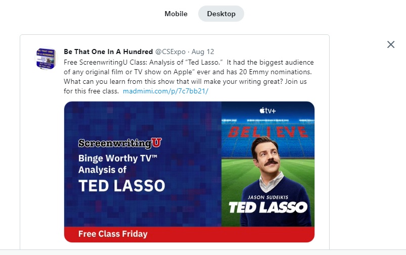 Twitter.tweet.advertised.ted.lasso